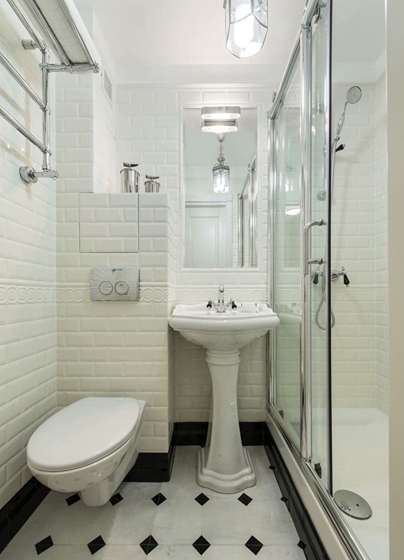 Design salle de bain 3 m²dans un style classique - photo