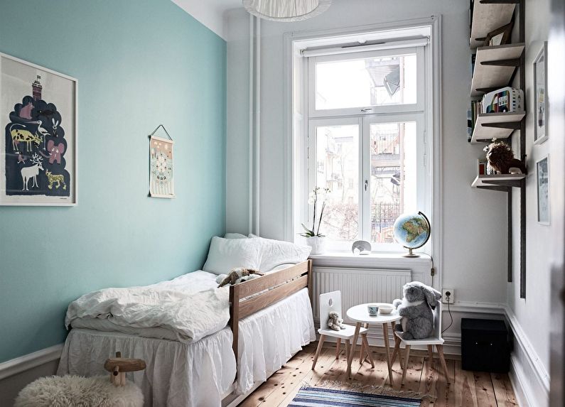 Conception d'une petite chambre d'enfant de style scandinave