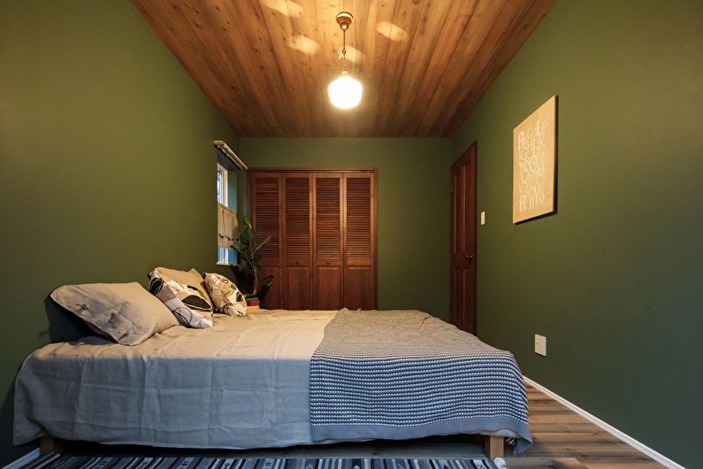 Chambre Loft verte - Design d'intérieur