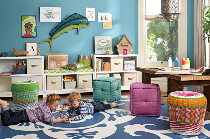Combinaisons de couleurs à l'intérieur d'une chambre d'enfant - Palette avec photos