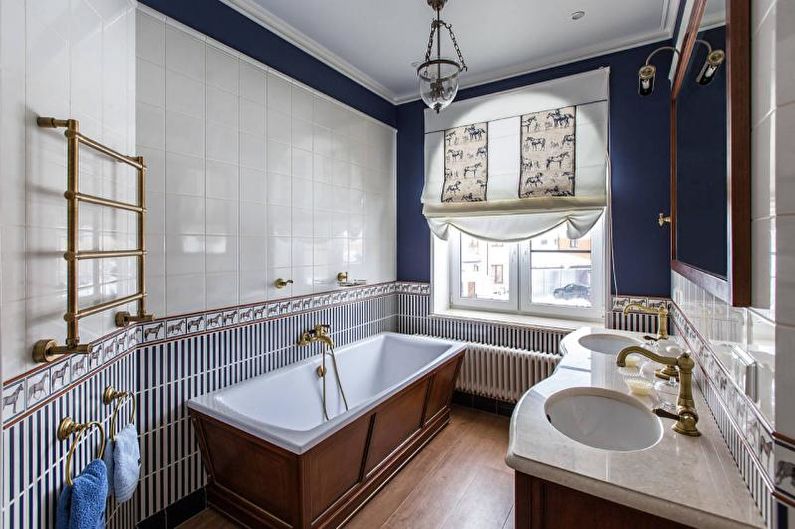 Salle de bain bleue - Design d'intérieur 2018