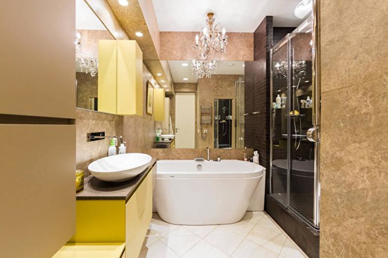 Design d'intérieur d'une petite salle de bain 2018