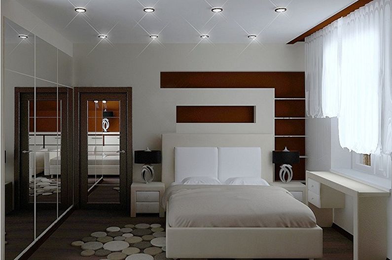 Maza guļamistaba minimālisma stilā - interjera dizains