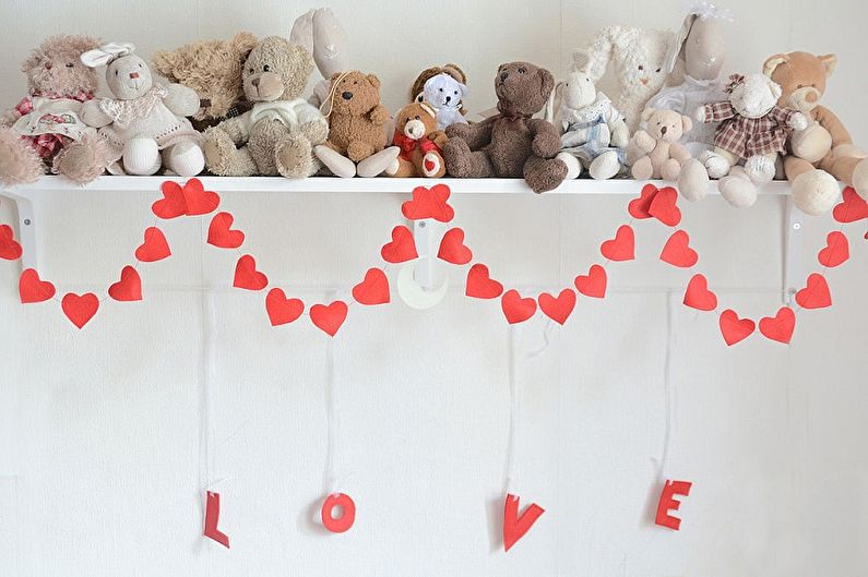 Comment décorer un appartement le 14 février - Guirlandes de la Saint-Valentin