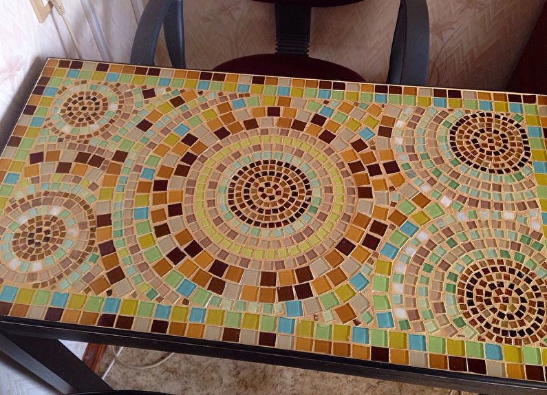 Mosaïque - décoration de table ancienne bricolage