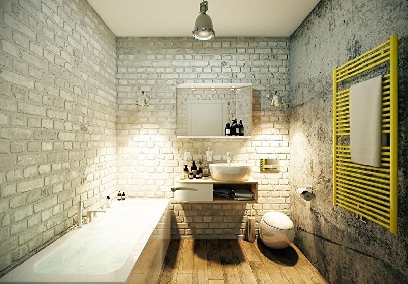 Concevez une petite salle de bain de style loft