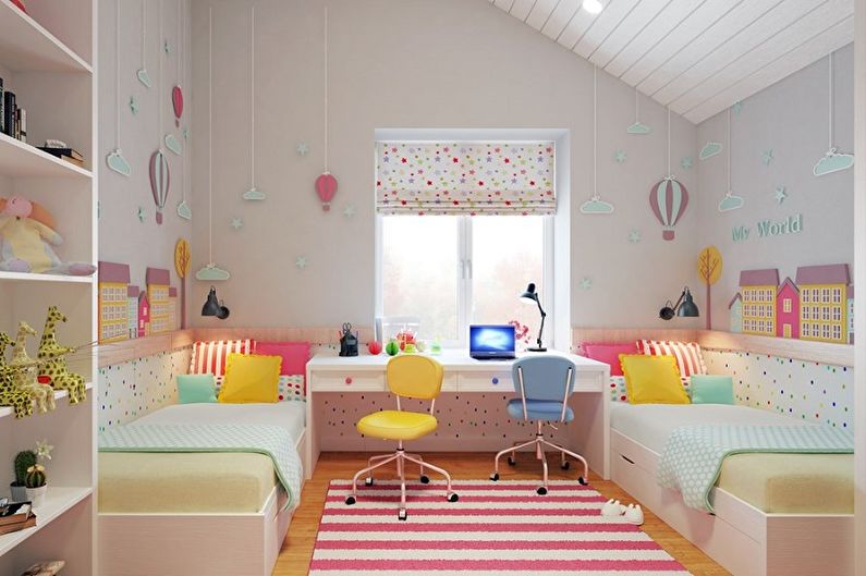 Conception d'une chambre d'enfant pour deux filles - Choisir un style d'intérieur