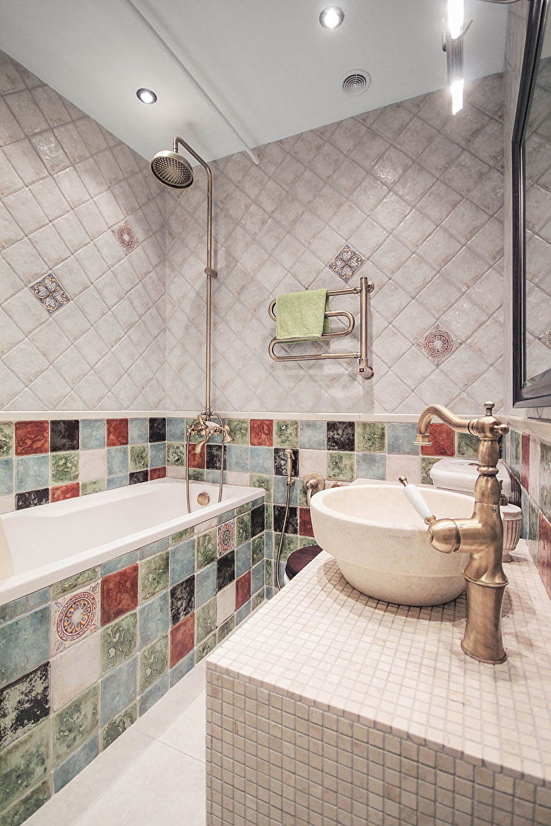 Conception d'une salle de bain à Khrouchtchev - un style d'intérieur classique