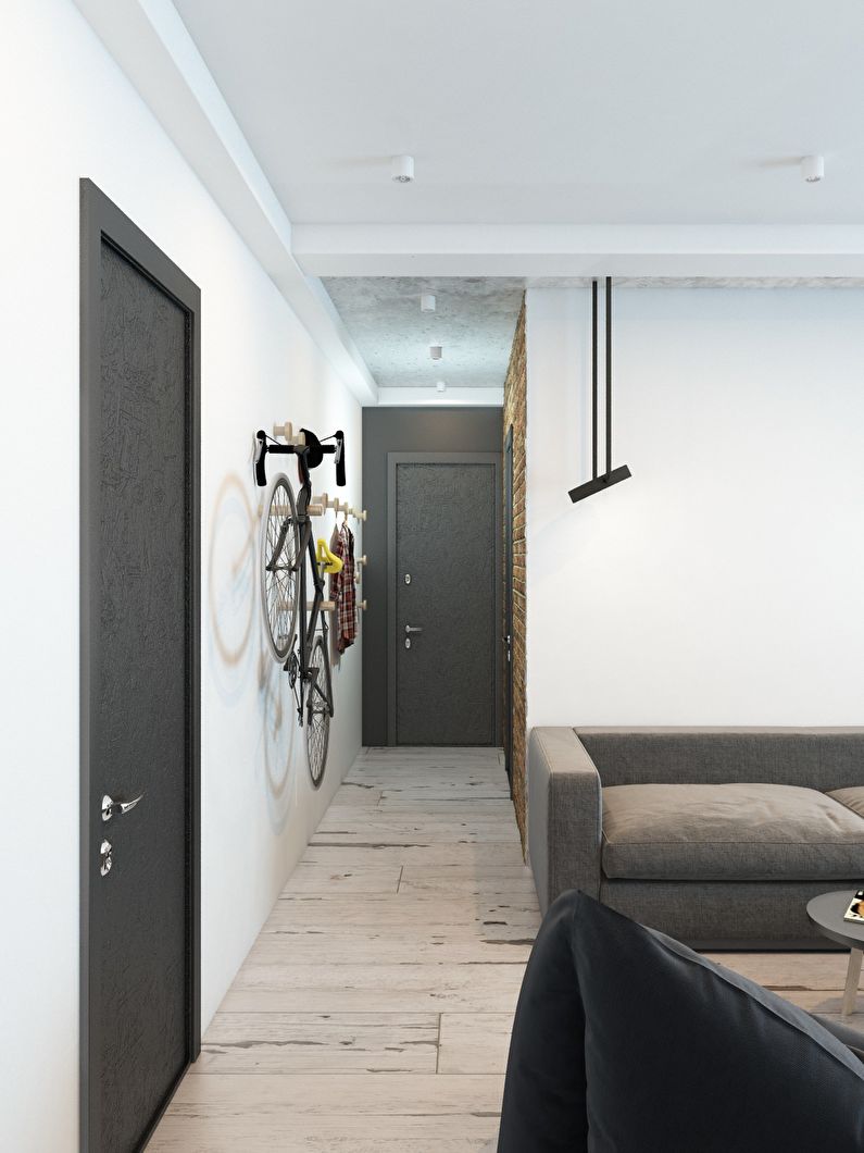 Concevez un petit couloir dans le style loft