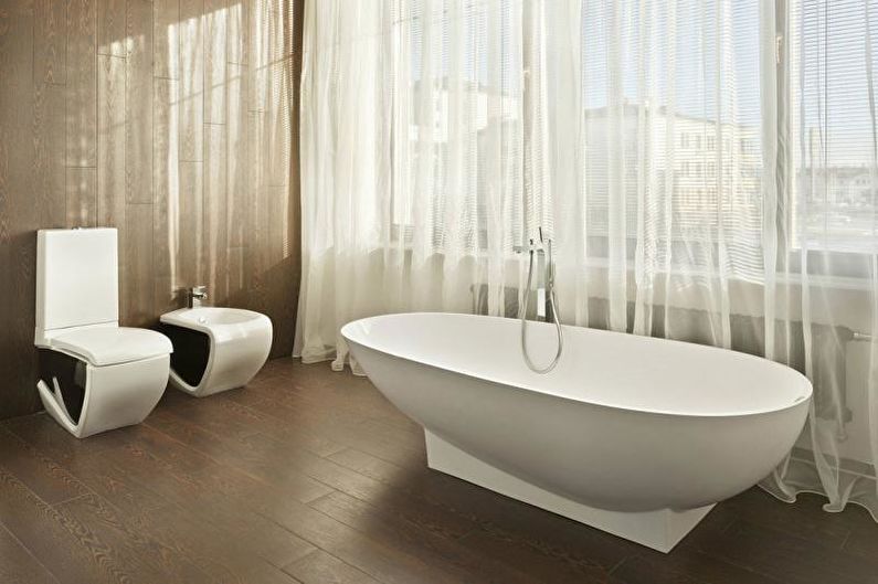 Salle de bain combinée dans un style moderne - Design d'intérieur
