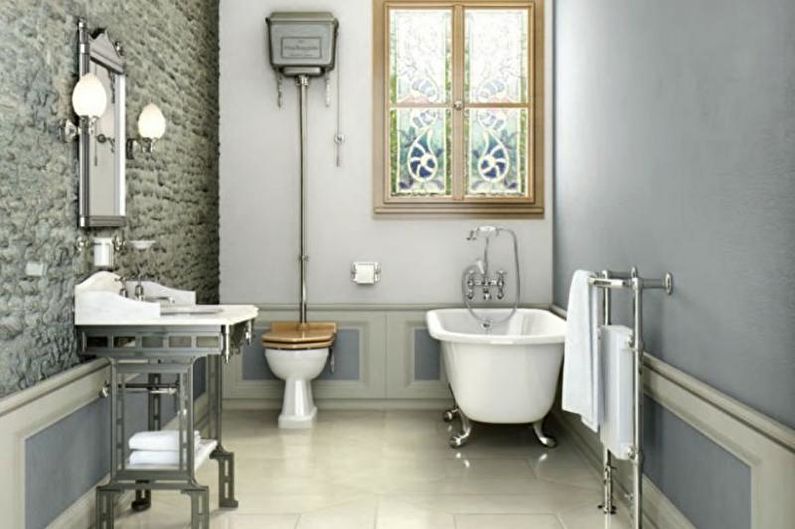 Salle de bain combinée de style provençal - Design d'intérieur