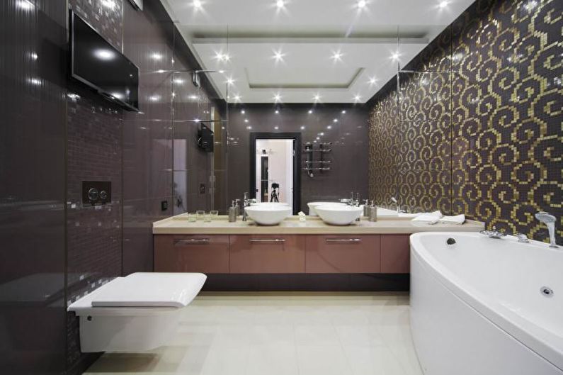Aménagement intérieur d'une salle de bain combinée - photo