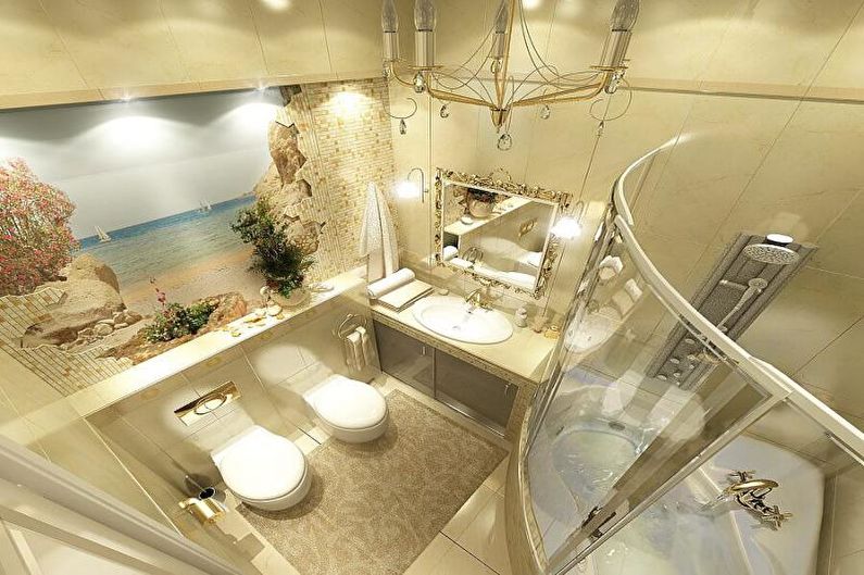 Aménagement intérieur d'une salle de bain combinée - photo