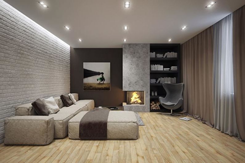 Style minimaliste à l'intérieur - Finition de plafond