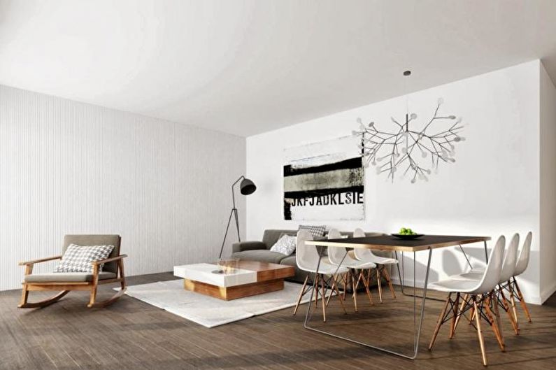 Design d'intérieur de salon de style minimaliste - photo