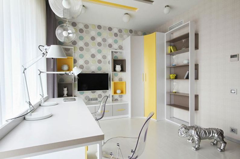 Aménagement intérieur d'une chambre d'enfant dans le style du minimalisme - photo