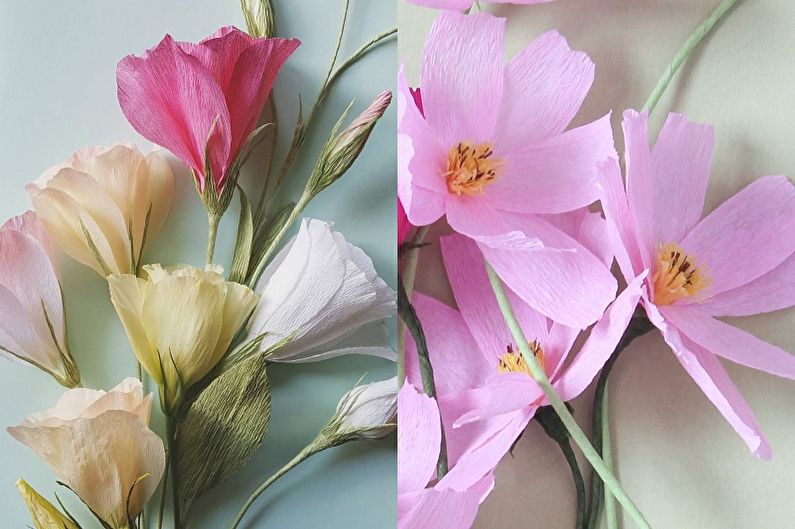 Fleurs en papier bricolage - photo