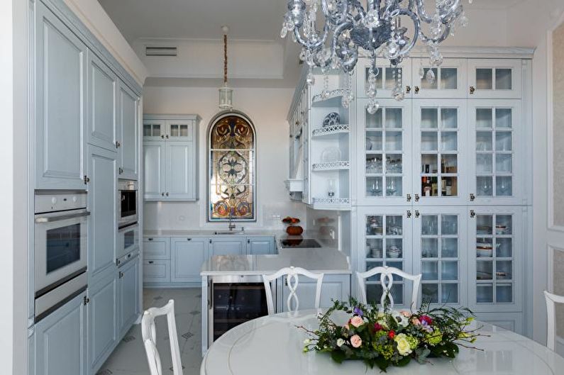 Cuisine bleu classique - Design d'intérieur