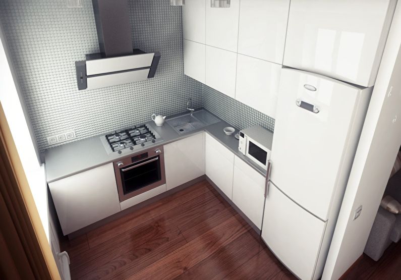 Idées pour placer un réfrigérateur - petite conception de cuisine