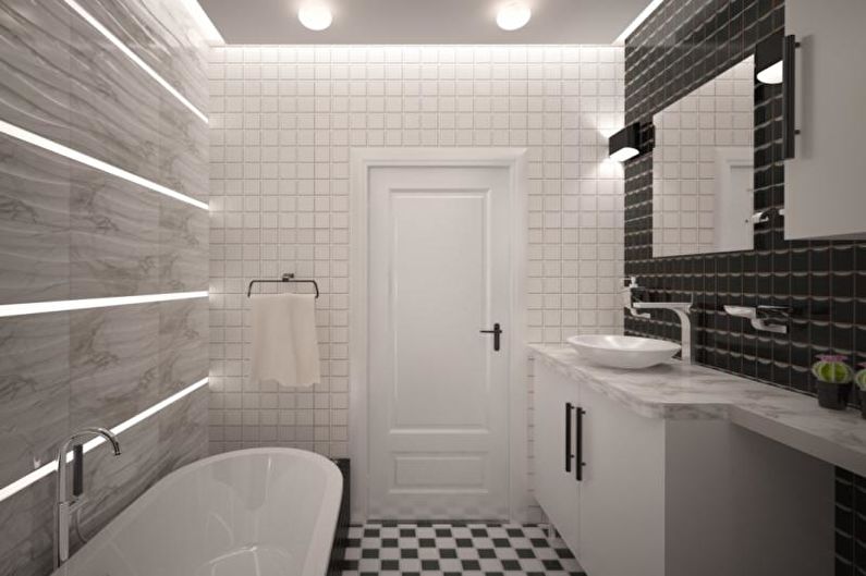 Salle de bain - Design plat high-tech