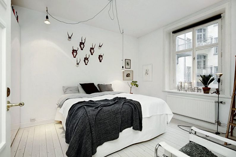 Design chambre 9 m2 dans un style scandinave