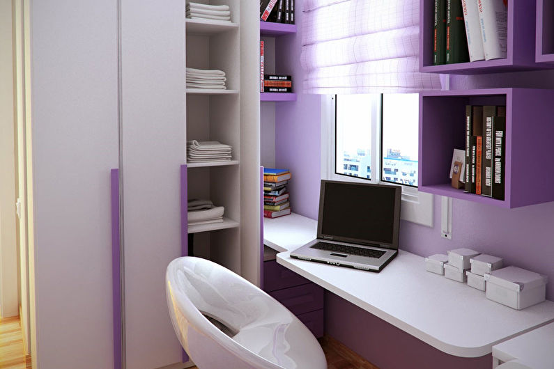 Chambre d'enfant violette pour garçon - Design d'intérieur