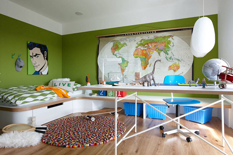 Aménagement intérieur d'une chambre d'enfant pour un garçon - photo