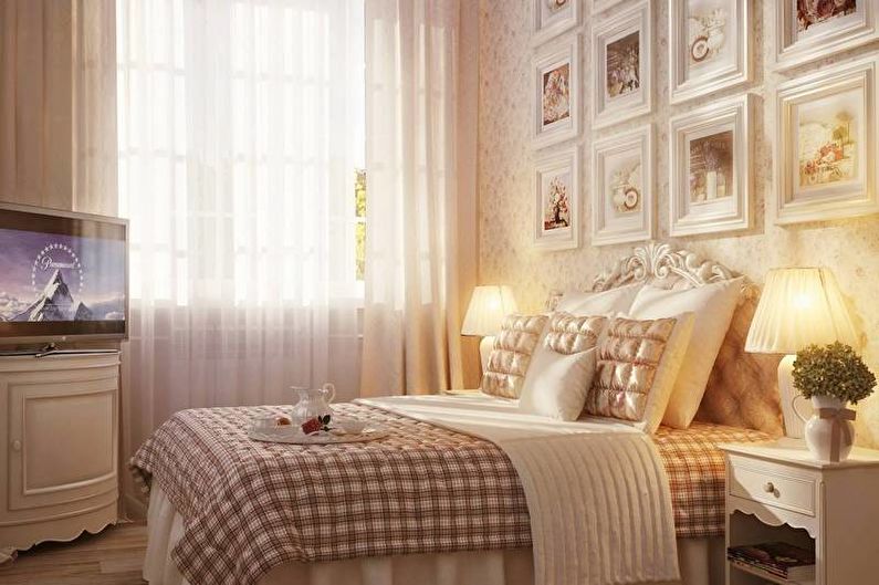 Bēša guļamistaba - interjera dizaina foto