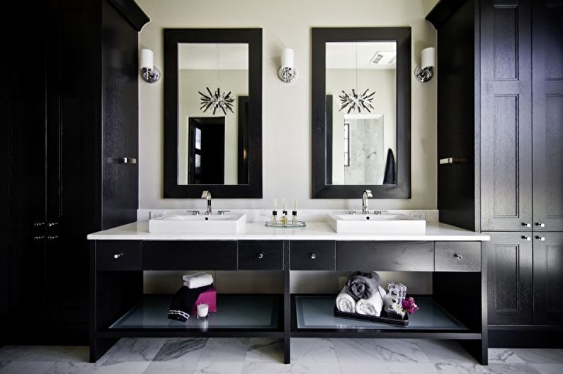Design de salle de bain noir - Meubles