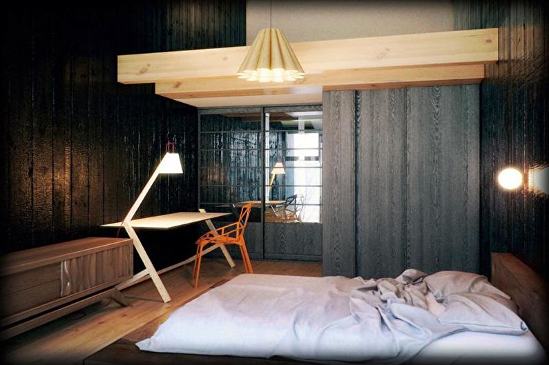 Japāņu stila guļamistaba - interjera dizaina foto