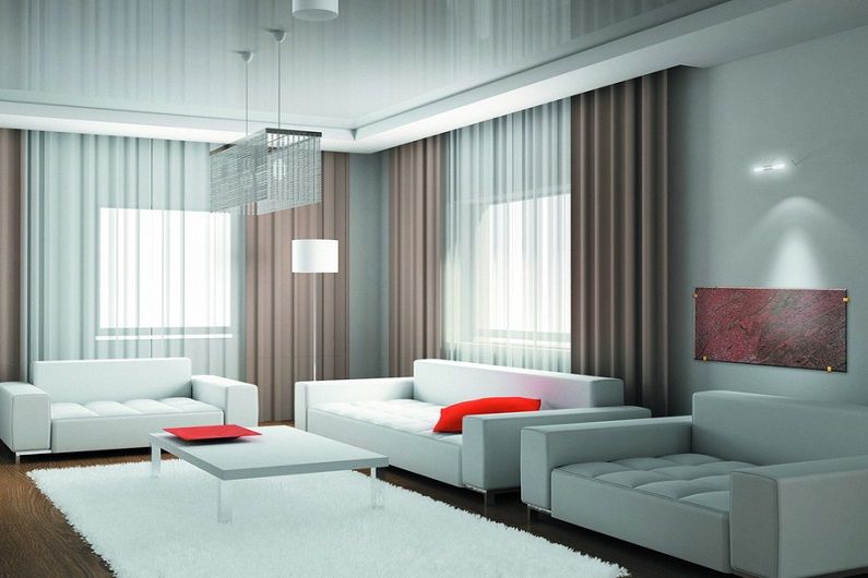Séjour 16 m2 dans le style du minimalisme - Design d'intérieur