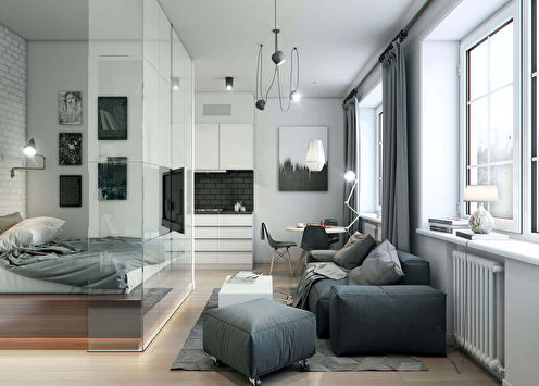 Dzīvojamās istabas un guļamistabas dizains (73 foto)
