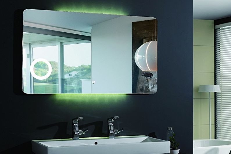 Vannas istabas spoguļu veidi - Apsildāma stikla spogulis