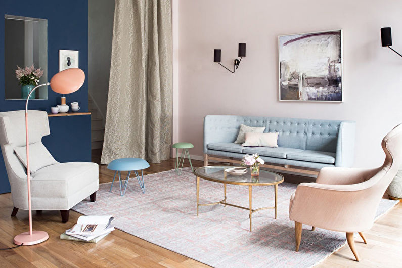 Combinaisons de couleurs pour sols, murs, plafonds et meubles - Couleurs pastel