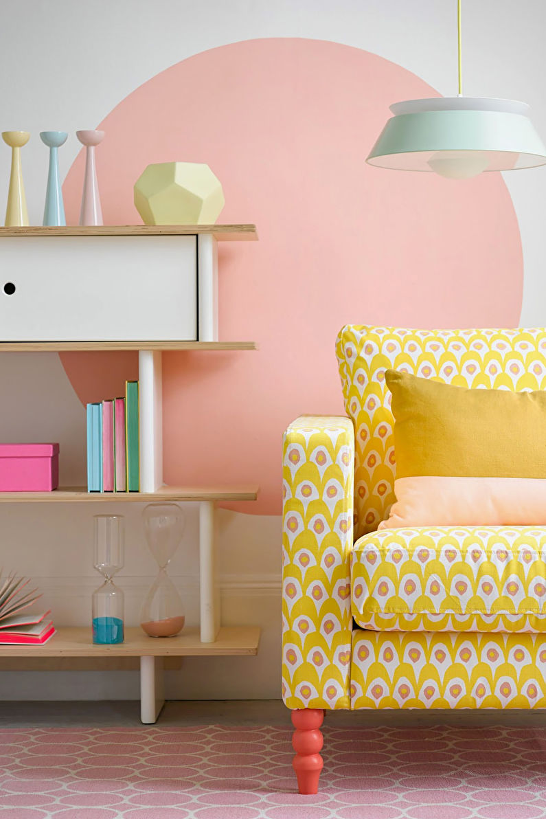 Combinaisons de couleurs pour sols, murs, plafonds et meubles - Couleurs pastel