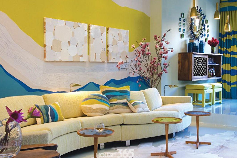 Combinaisons de couleurs pour sols, murs, plafonds et meubles - Combinaisons de contrastes