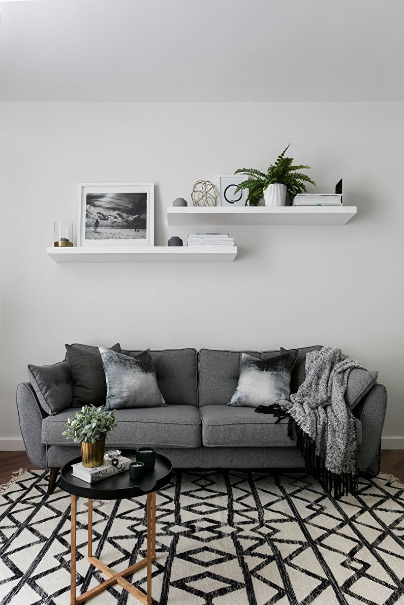 Salon dans le style scandinave photo - Design d'intérieur