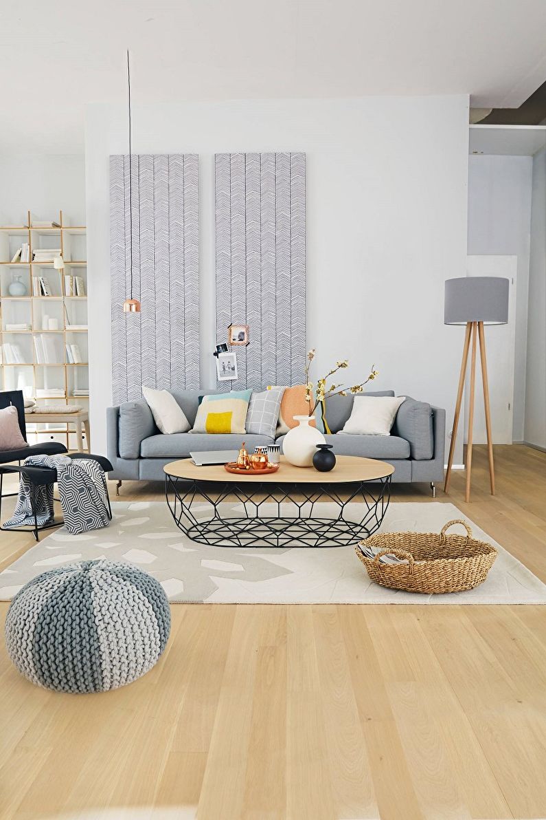 Salon dans le style scandinave photo - Design d'intérieur