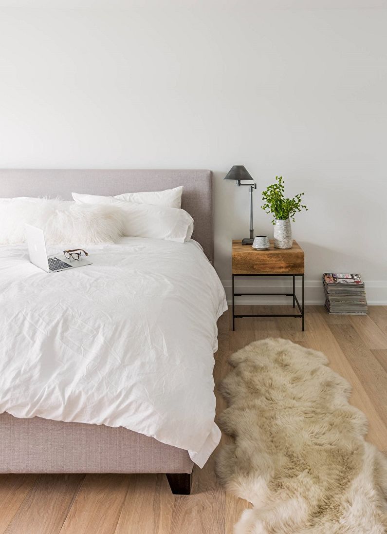 Chambre à coucher dans le style scandinave photo - Design d'intérieur
