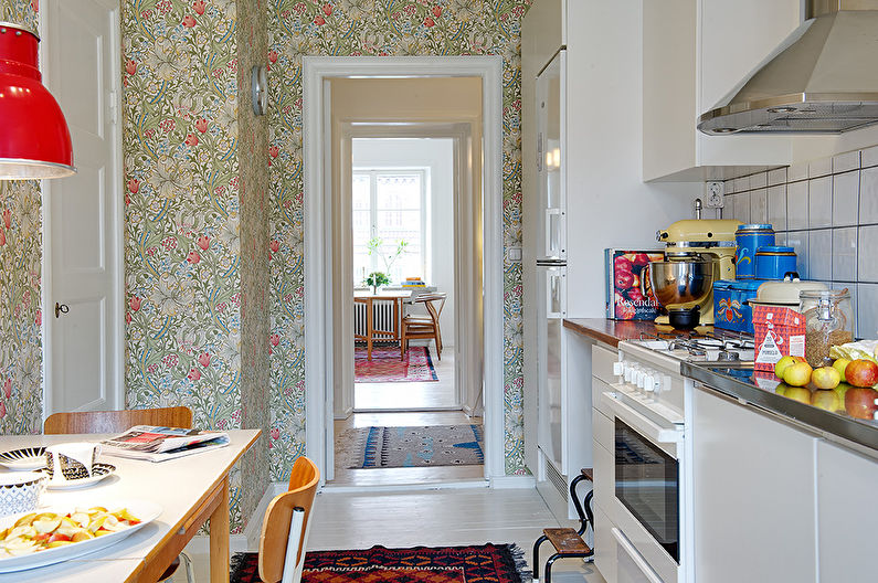 Papier peint pour une petite cuisine dans un style moderne - design photo
