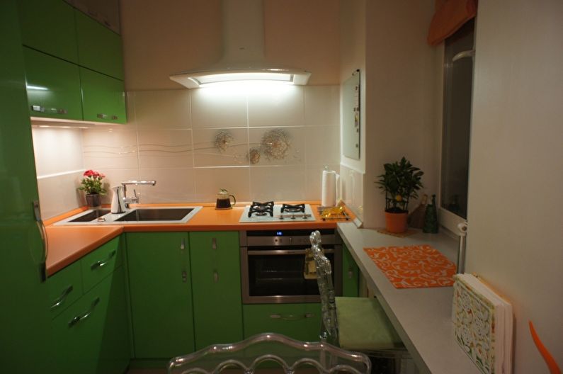 Cuisine verte à Khrouchtchev - design d'intérieur