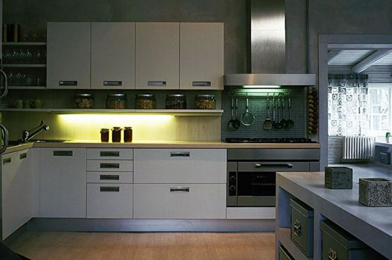 Virtuves interjera dizains ir 14 kv.m. - Foto