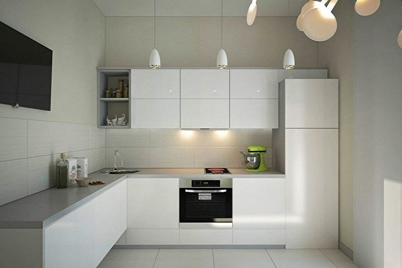 Cuisine 4 m2 dans le style du minimalisme - Design d'intérieur