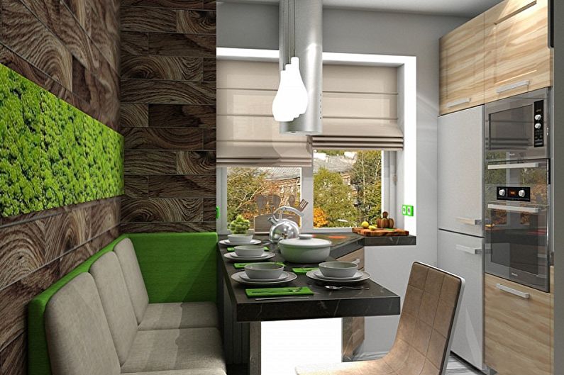 Cuisine 4 m2 en éco-style - Design d'intérieur