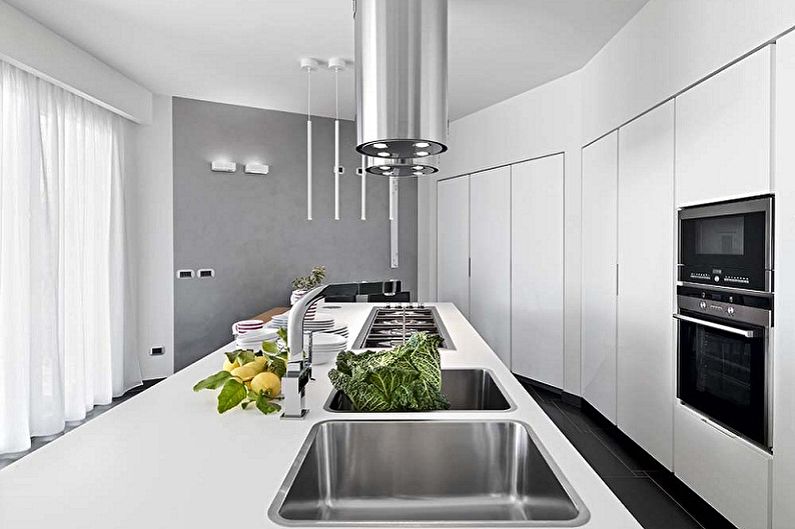 Minimālisma stila virtuves dizains - Mēbeles